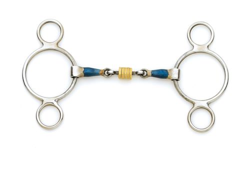 Centaur Double Jointed Disk 2-Ring Gag - Stainless Steel