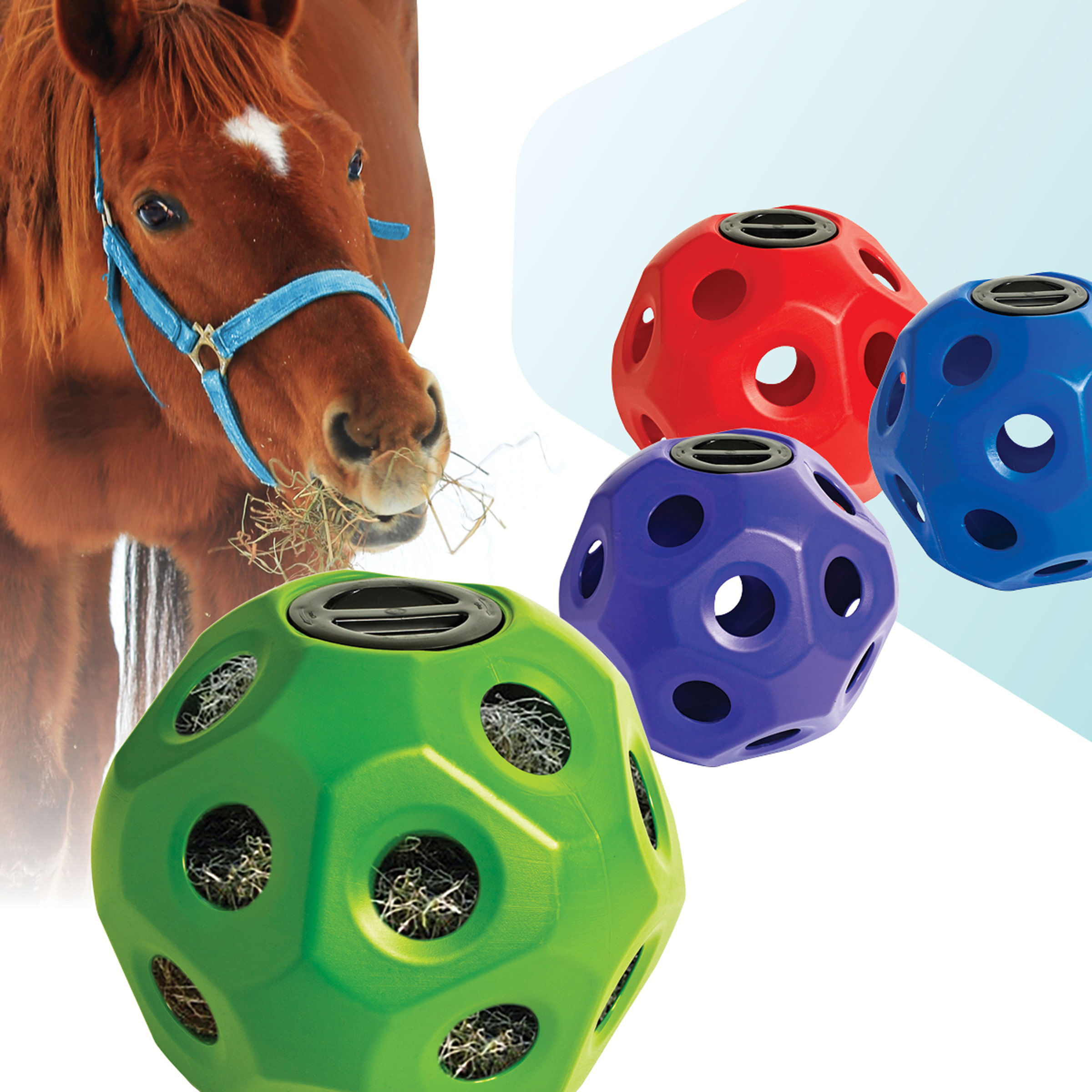 Equi-essentials Slow Feed Large Hay Ball - Green - Equi-essentials 