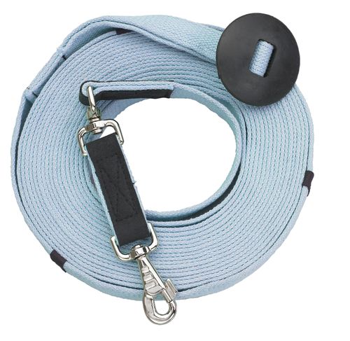 Centaur Cotton Web 35ft Lunge w/Donut - Ice Blue
