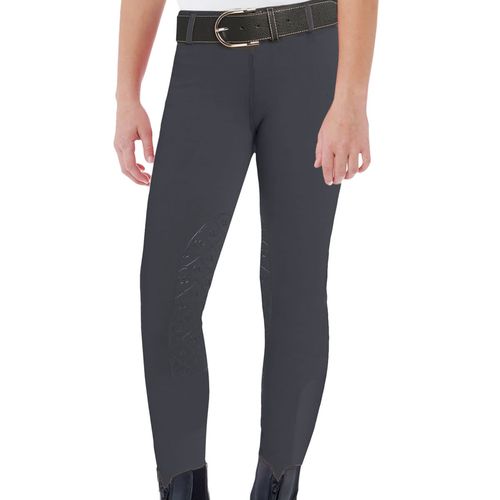 Ovation Kids' Aerowick GripTec Knee Patch Tight - Charcoal
