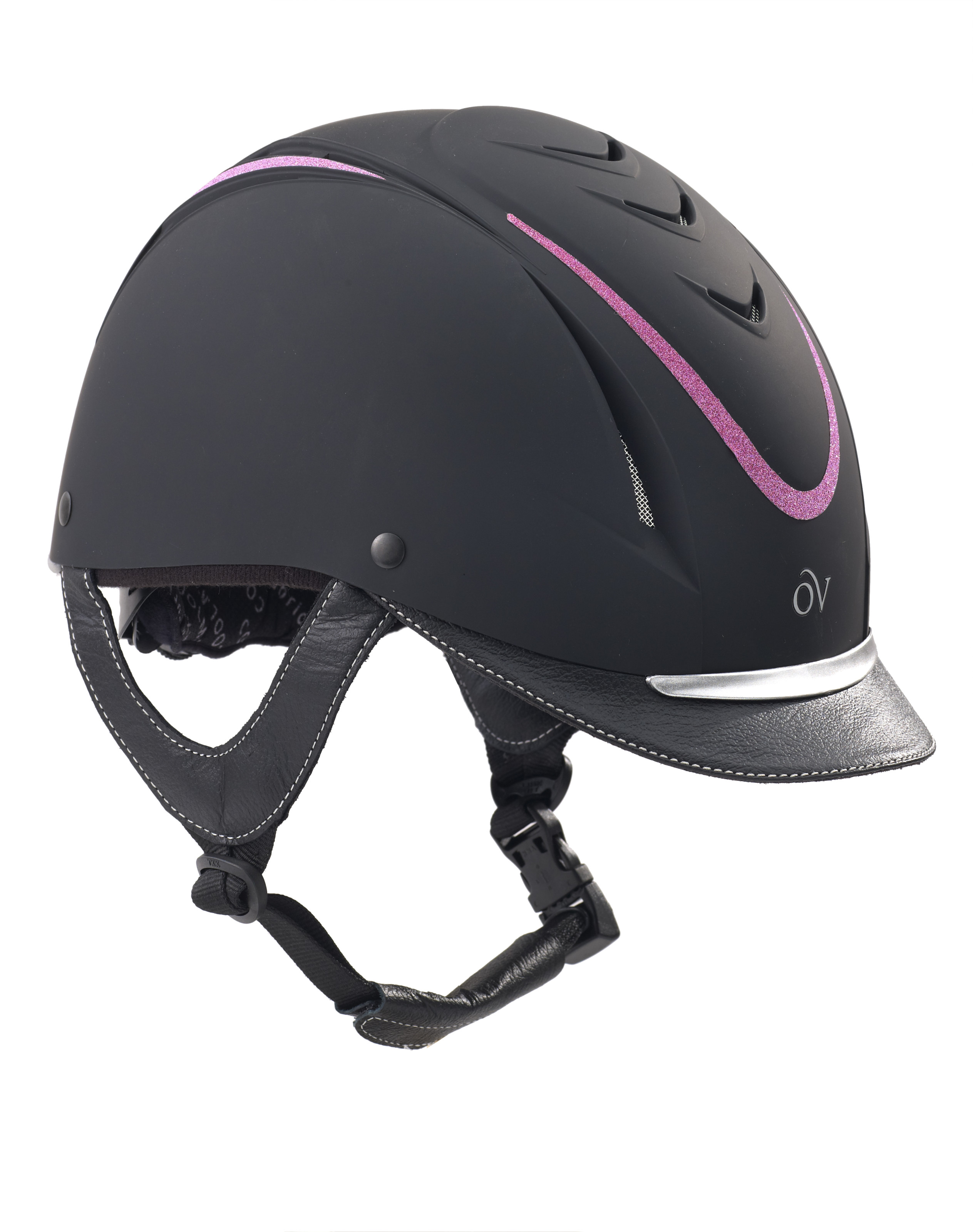 Ovation Z-6 Glitz Helmet - Black/Black/Pink -  Ovation-469358-Black/Black/Pink - Save up to 75% off Top Equestrian Brands  - Tack of the Day