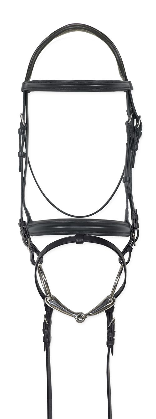 Ovation Juliana Traditional Flash Dressage Bridle - Black