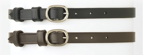 Camelot Round Buckle Spur Straps - Black
