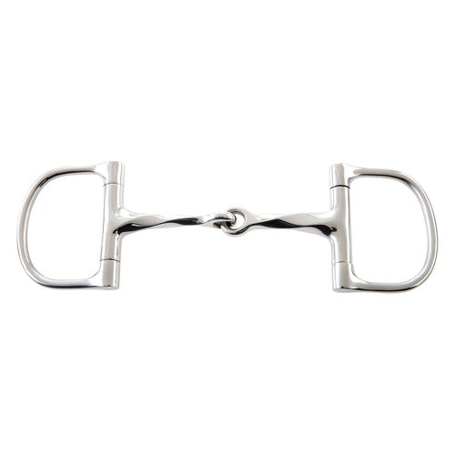 Korsteel Stainless Steel Slow Twist Dee Ring Snaffle Bit