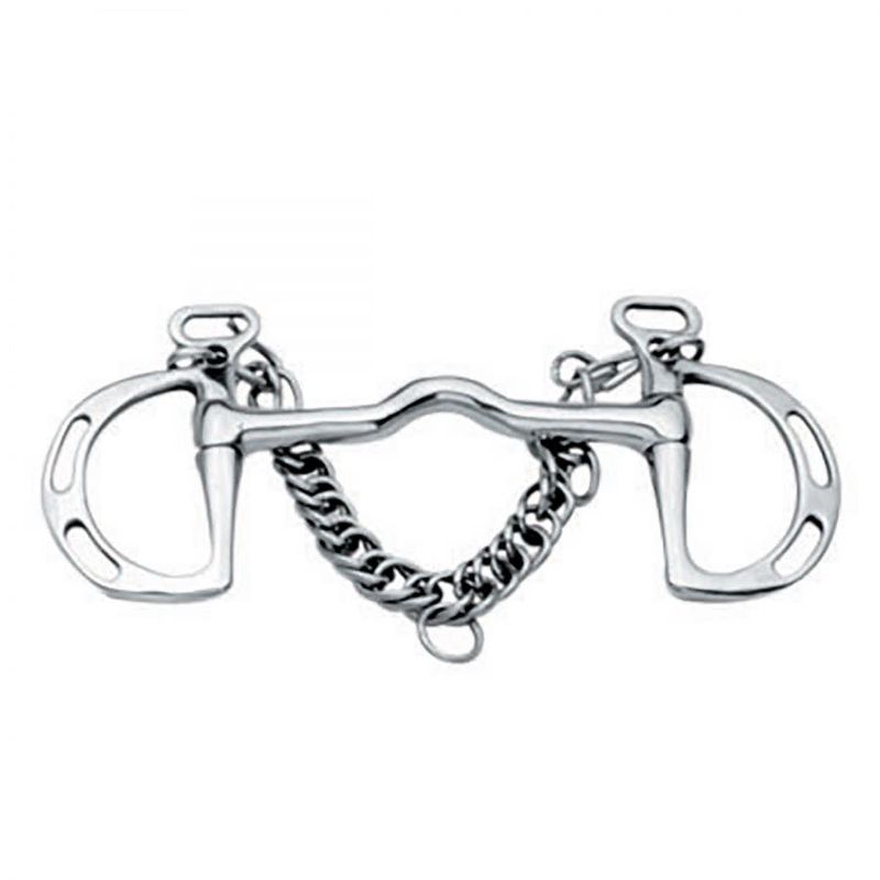 KORSTEEL Cambridge Mouth Slotted Ring Kimblewick Bit