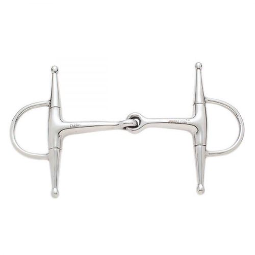 Korsteel Stainless Steel Jointed Short Full Cheek Snaffle Bit