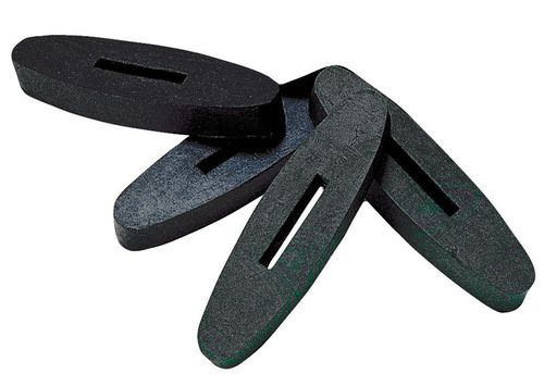 Roma Rubber Diamond Rein Stops Pair - Black