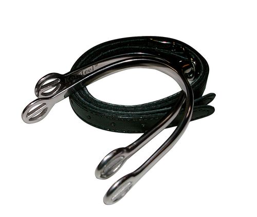 Korsteel Pow Tom Thumb Spurs With Straps 1/4" Neck