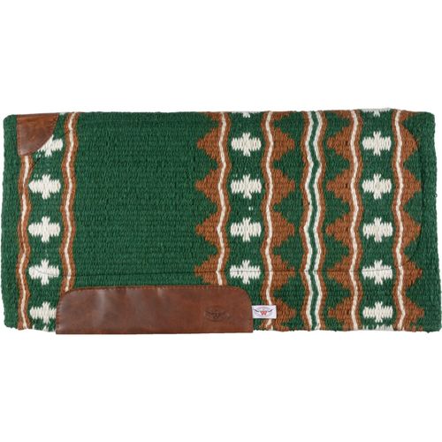 Western Rawhide New Zealand Wool Western Saddle Pad - Hunter/Brown/White