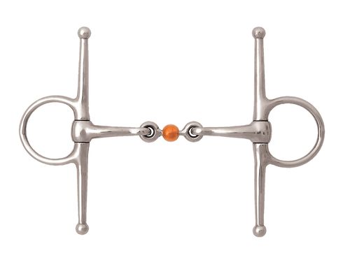 JP Korsteel Stainless Steel Copper Ball Link Full Cheek Snaffle Bit