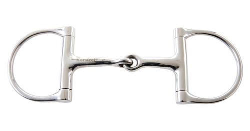 Korsteel Stainless Steel Jointed Dee Ring Snaffle Bit