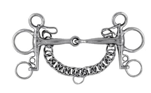 Korsteel Stainless Steel Jointed Mouth Eggbutt Pelham Bit