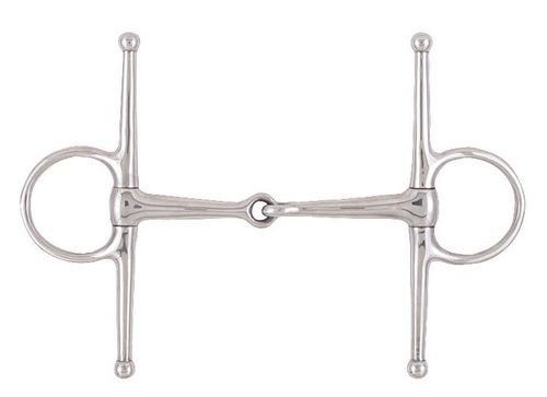 JP Korsteel Stainless Steel Full Cheeck Eggbutt Snaffle Bit