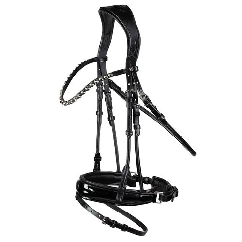 Horze Clermont Ergonomic Crystal Bridle - Black