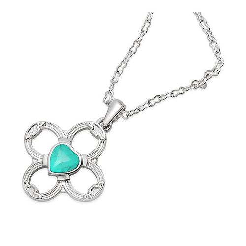 Kelley and Company Horseshoes & Heart Necklace - Turquoise
