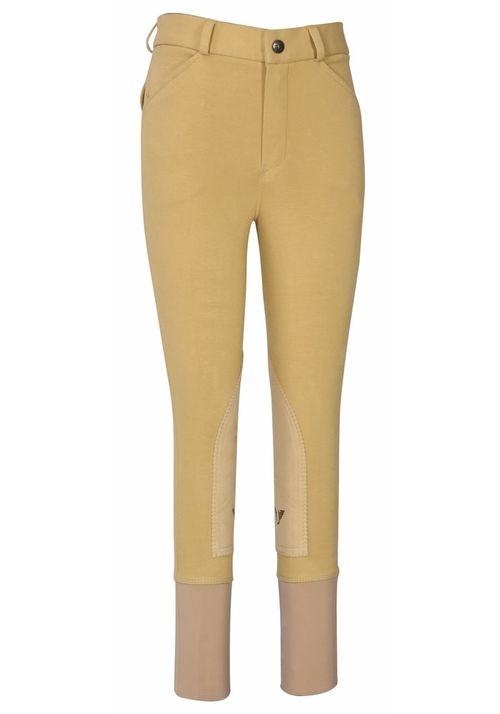 TuffRider Kids' Boys Patrol Light Knee Patch Breeches - Light Tan