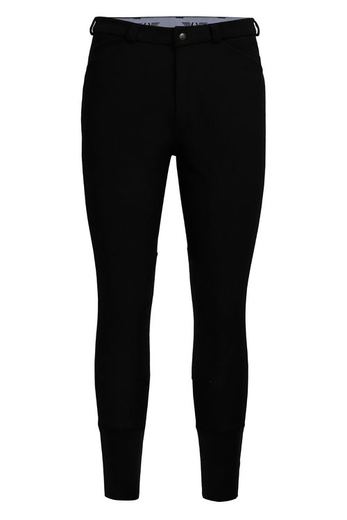 TuffRider Men's Long Ribb Knee Patch Breeches - Black
