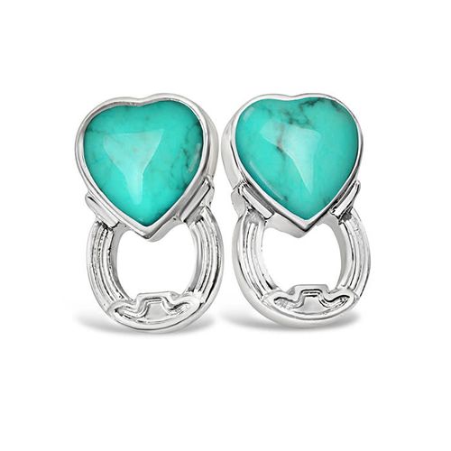 Kelley and Company Horseshoes & Heart Earrings - Turquoise