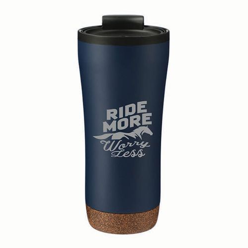 Kelley and Company Ride More Worry Less Tumbler - Navy/Grey
