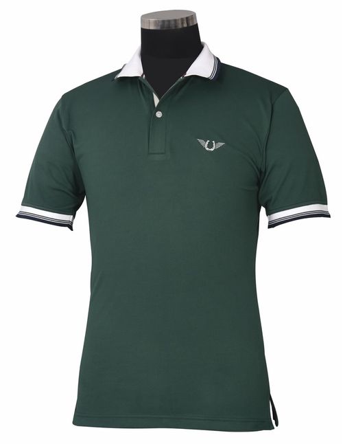 TuffRider Men's Mark Short Sleeve Polo Sport Shirt - Hunter Green