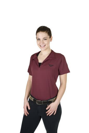 TuffRider Women's Taylor Short Sleeve Polo - Wine