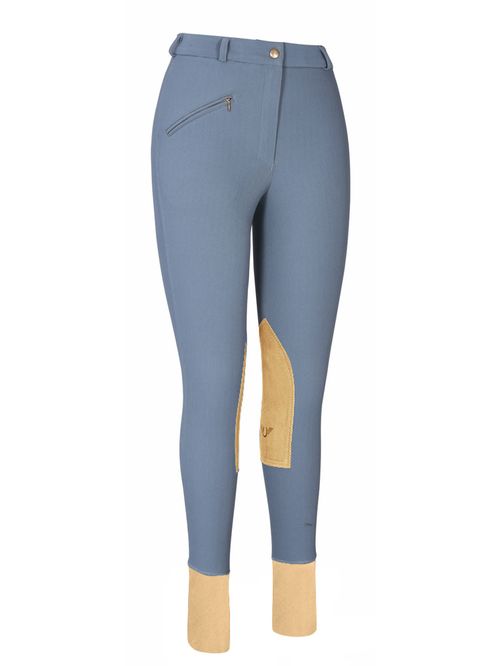 TuffRider Women's Ribb Knee Patch Breeches - Smoke