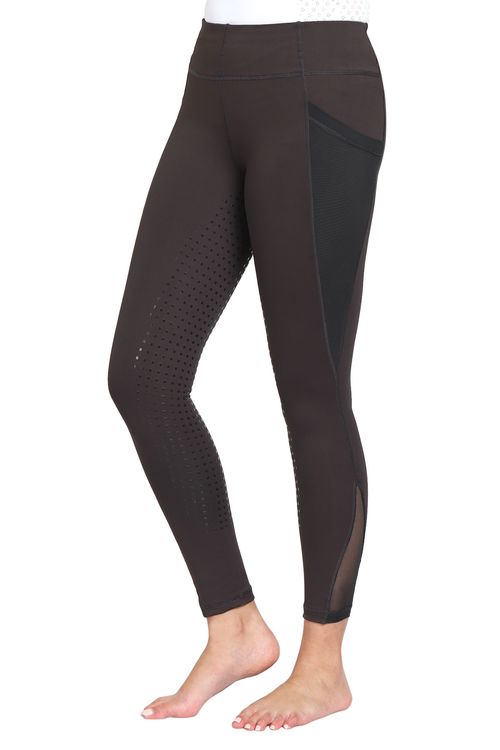 TuffRider Women's Minerva EquiCool Full Seat Tights - Charcoal