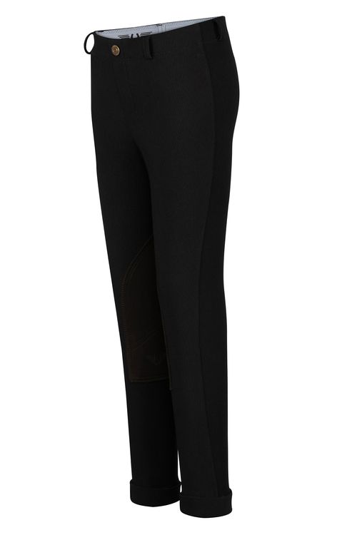 TuffRider Kids' Ribb Lowrise Pull-On Jodhpurs - Black