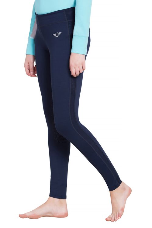 TuffRider Women's Ventilated Schooling Tights - Navy/Navy