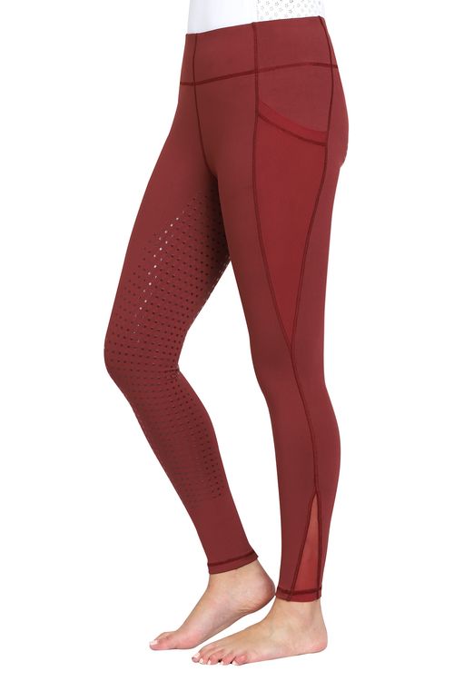 TuffRider Women's Minerva EquiCool Full Seat Tights - Wine