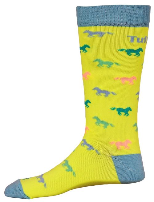 TuffRider Kids' Neon Pony Socks - Neon Yellow