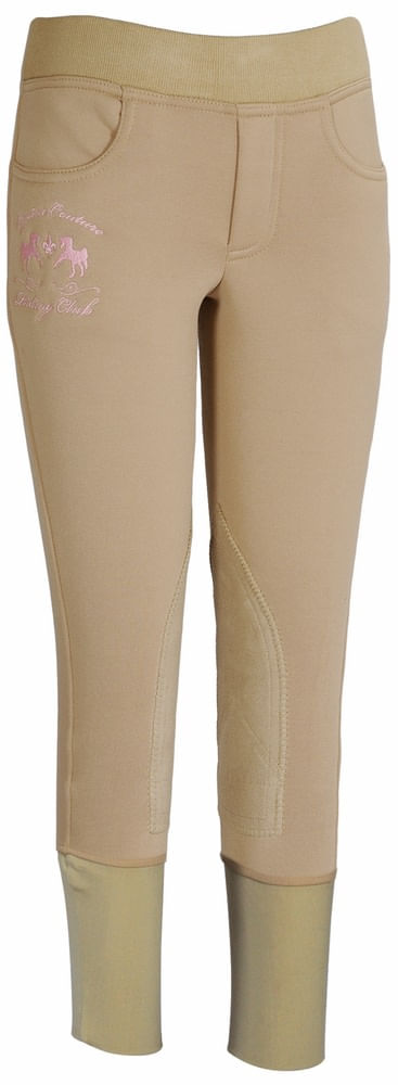 Equine Couture Kids' Riding Club Pull-On Winter Breeches - Safari
