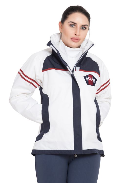Equine Couture Women's Regatta Rain Shell - White/Navy