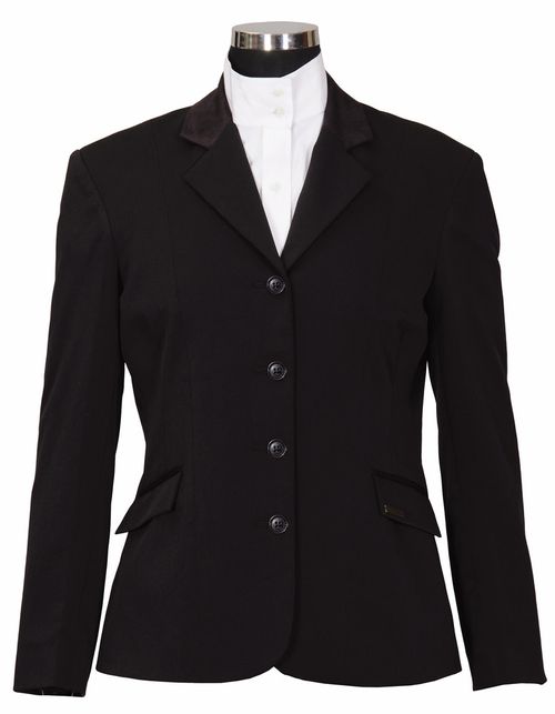 Equine Couture Women's Raleigh Show Coat - Black/Black