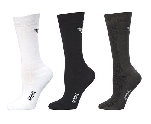 TuffRider Women's Modal Knee High Socks - White/Black/Charcoal