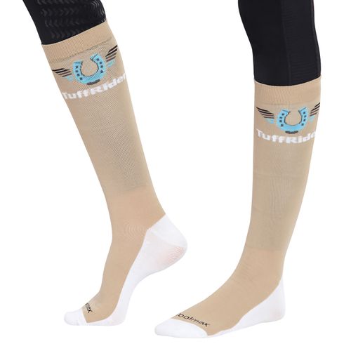 TuffRider Women's Coolmax Knee High Boot Socks - Sand