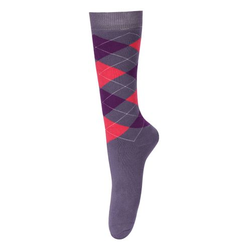 TuffRider Argyle Winter Socks - Lilac/Purple/Pink