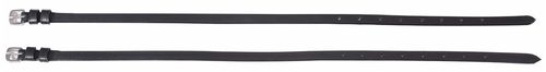 Henri de Rivel Leather Spur Straps w/Plain Buckle - Black