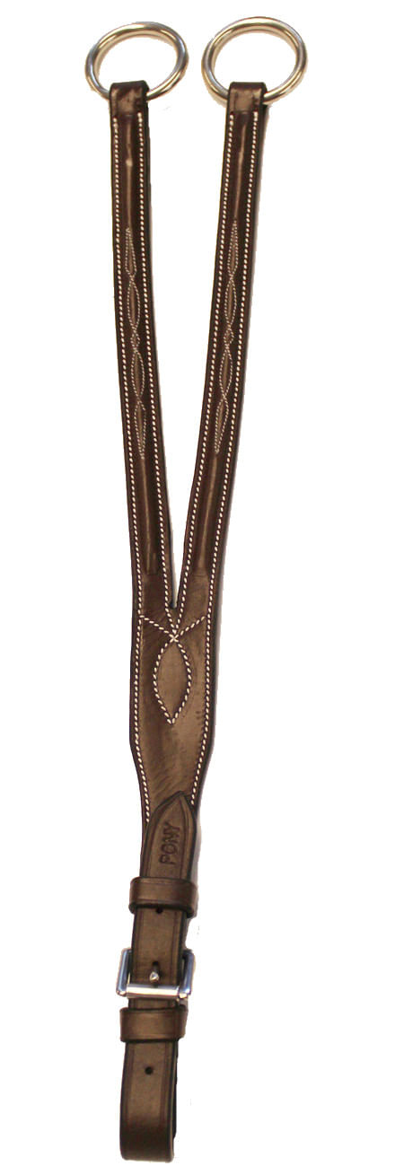 Henri de Rivel Pro Raised Fancy Stitched Running Martingale Attachment - Havana