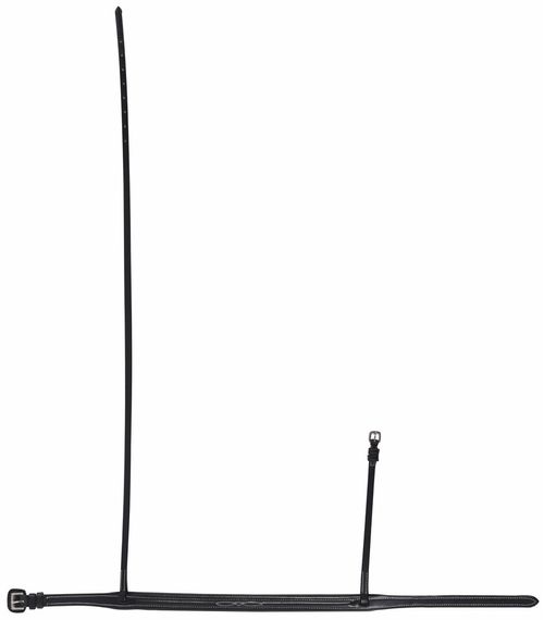 Henri de Rivel Pro Padded Fancy Stitched Noseband - Black