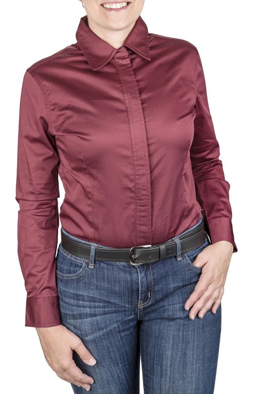 TuffRider Women's Americana Western Shirt - Burgundy