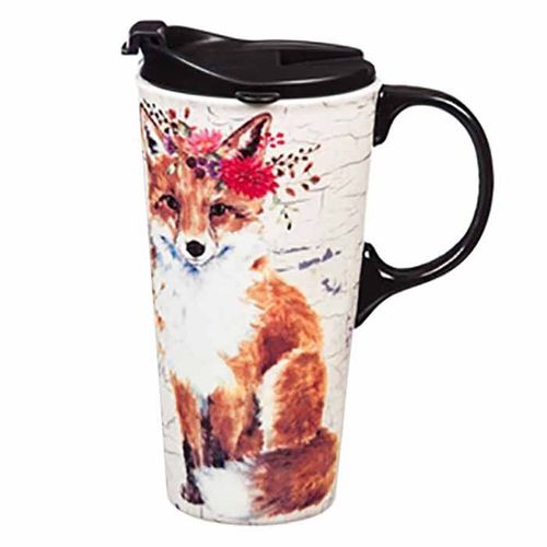 GT Reid Travel Mug in Gift Box - Floral Fox
