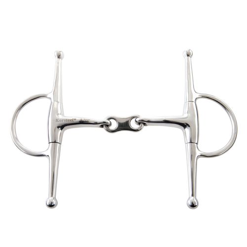 Korsteel Stainless Steel French Link Full Cheek Snaffle Bit