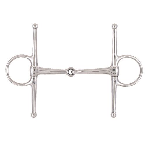 Korsteel Stainless Steel Jointed Full Cheek Snaffle Bit