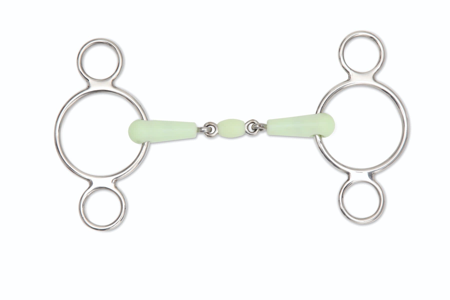 Filetto ad anelli intero in acciaio inox con imboccatura aromatizzata alle mele: 13,5 cm