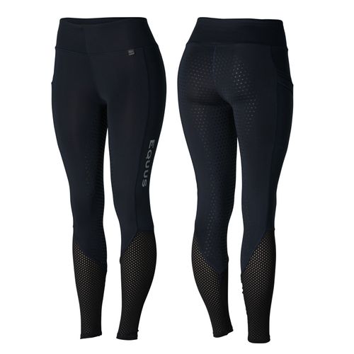 Horze Women's Gwen Full Seat Leggings w/Mesh - Dark Blue