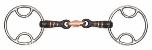 Shires Bevel Bit w/Raised Ribs - Black Sweet Iron