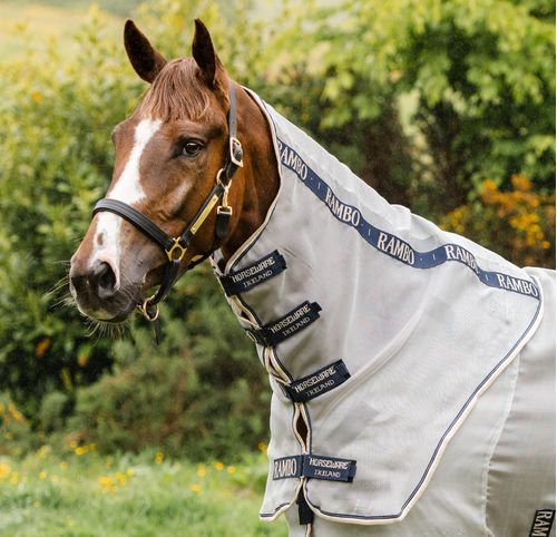 Rambo Protector Neck Cover - Silver/Navy/White/Beige