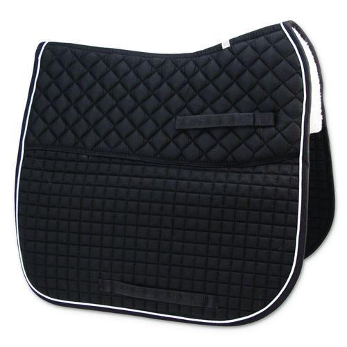Passport Double Back Dressage Saddle Pad - Black/White