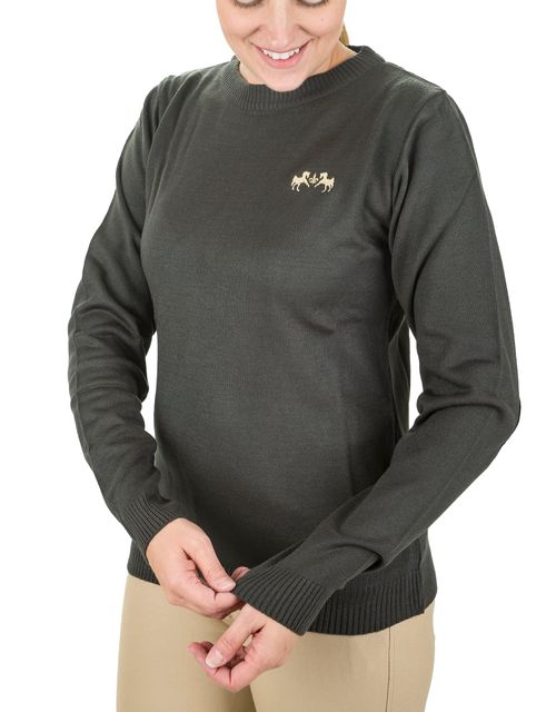 Equine Couture Women's Icelandic Sweater - Charcoal